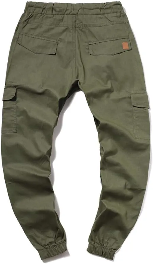 2024 Mens Fashion Joggers Pants Slim Cargo Hiking Pants Drawstring Sports Long Sweatpants Workout Sport Track Trousers