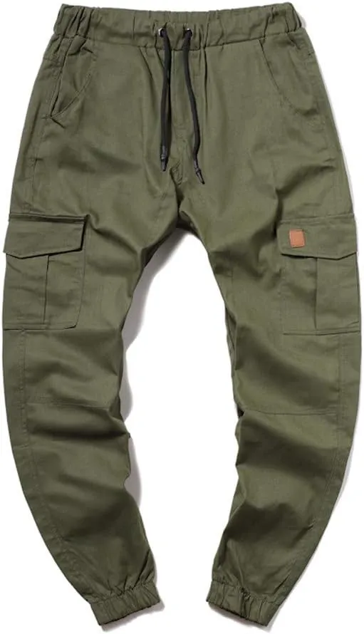 2024 Mens Fashion Joggers Pants Slim Cargo Hiking Pants Drawstring Sports Long Sweatpants Workout Sport Track Trousers