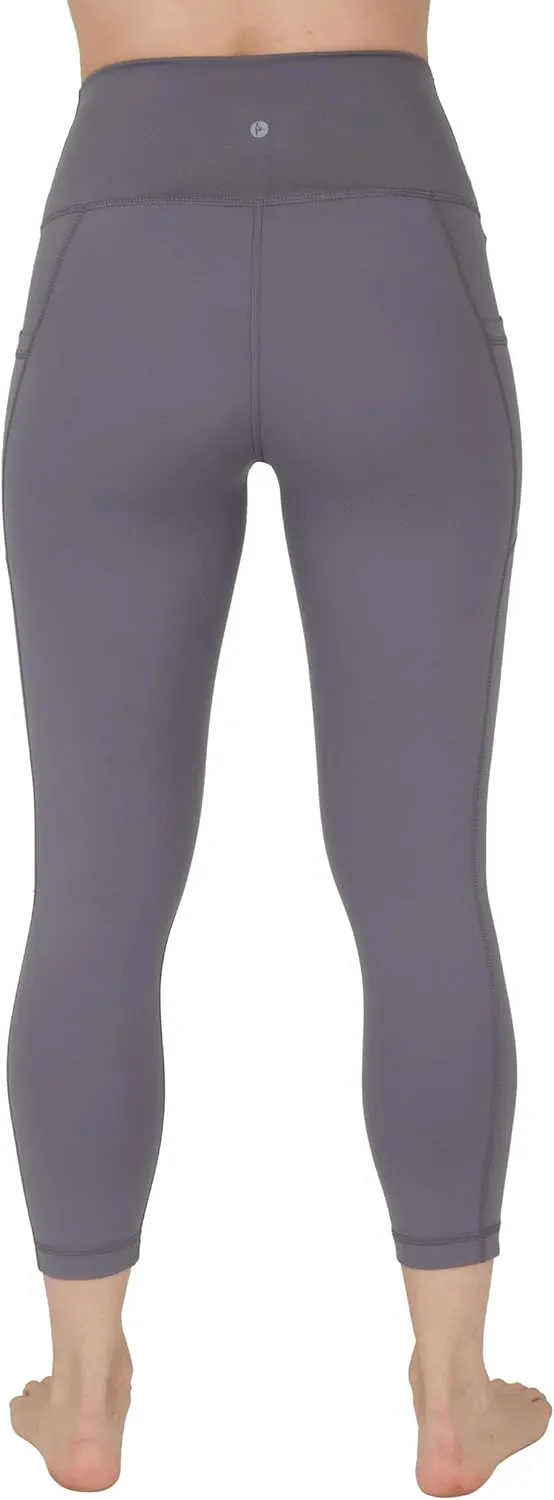 90 Degree By Reflex Womens 2 Pack Interlock Tribeca Elastic Free High Waist Side Pocket Capri and Everyday Capri
