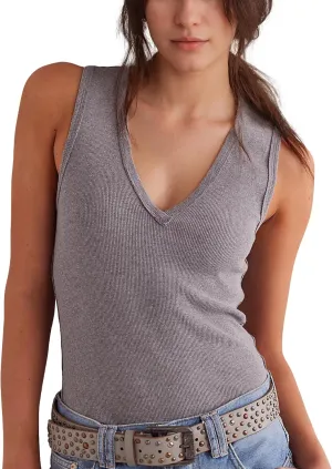 Ainangua Workout Tank Tops for Women Casual Sleeveless V Neck Ribbed Basic Shirts Summer Going Out Activewear Trendy Outfits