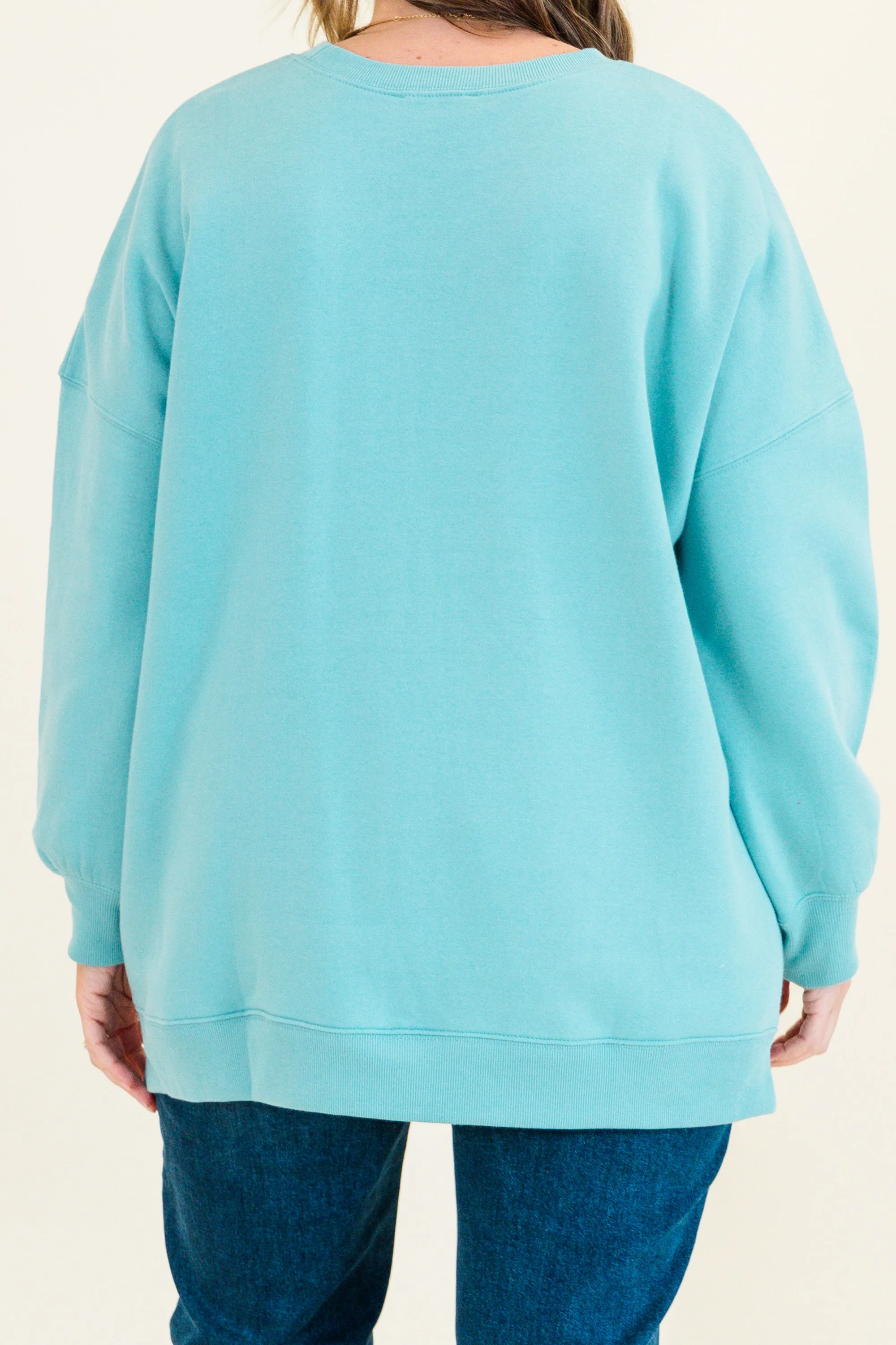 All I Hear About Pullover, Dusty Teal