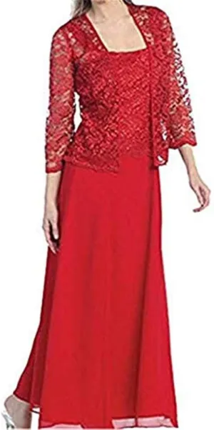 Aniywn Women Plus Size Two Piece Long Sleeve Party Dress Lace Solid Color Elegant Long Maxi Dress Mini Dress