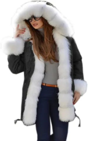 Aoxwomens Winter Coats for Women Puffer Jacket Lady Warm Thicken Long Parka Fall Spring Overcoat