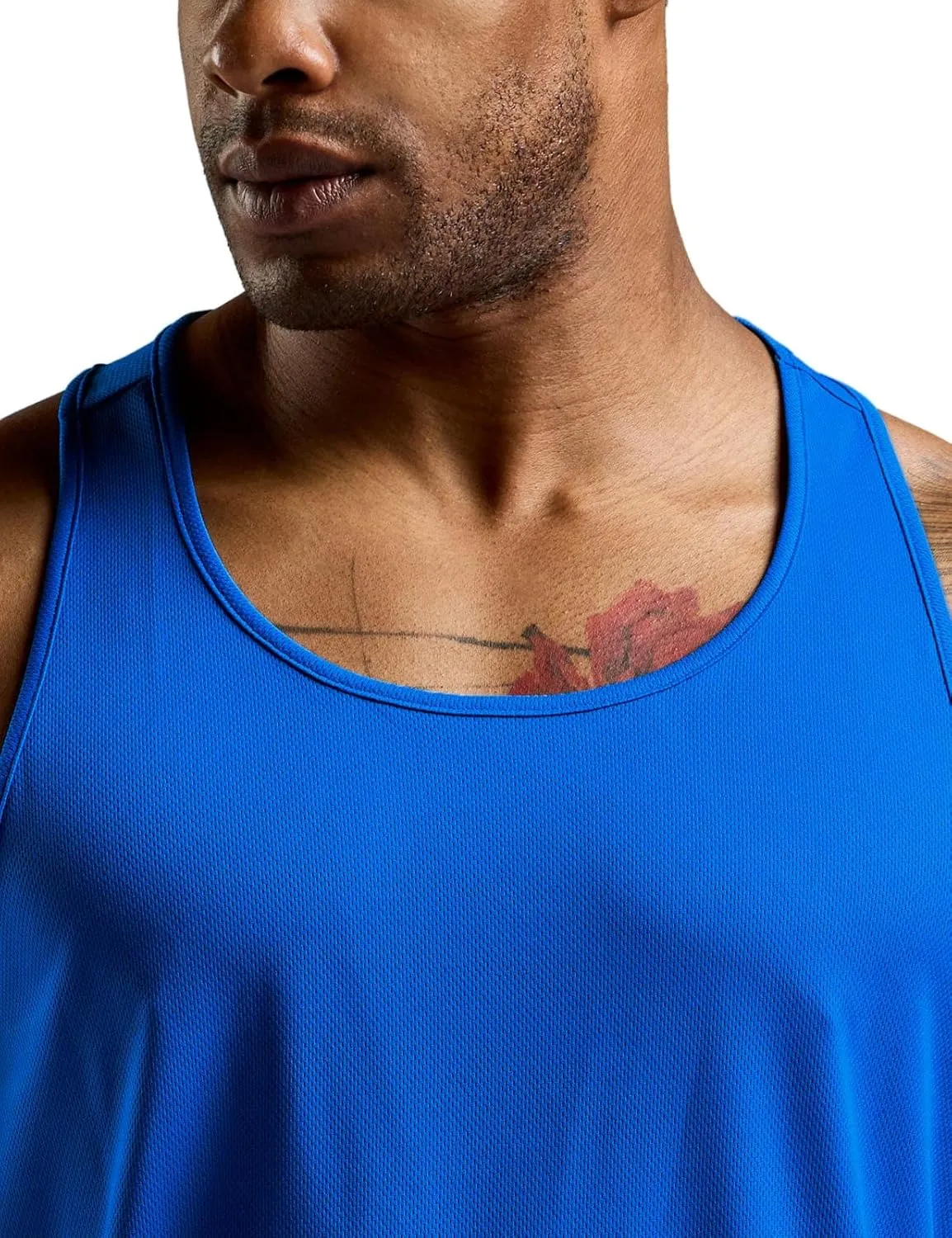 ATHLIO Men's Dry Fit Muscle Workout Tank Tops, Y-Back Bodybuilding Gym Shirts, Athletic Fitness Tank Top