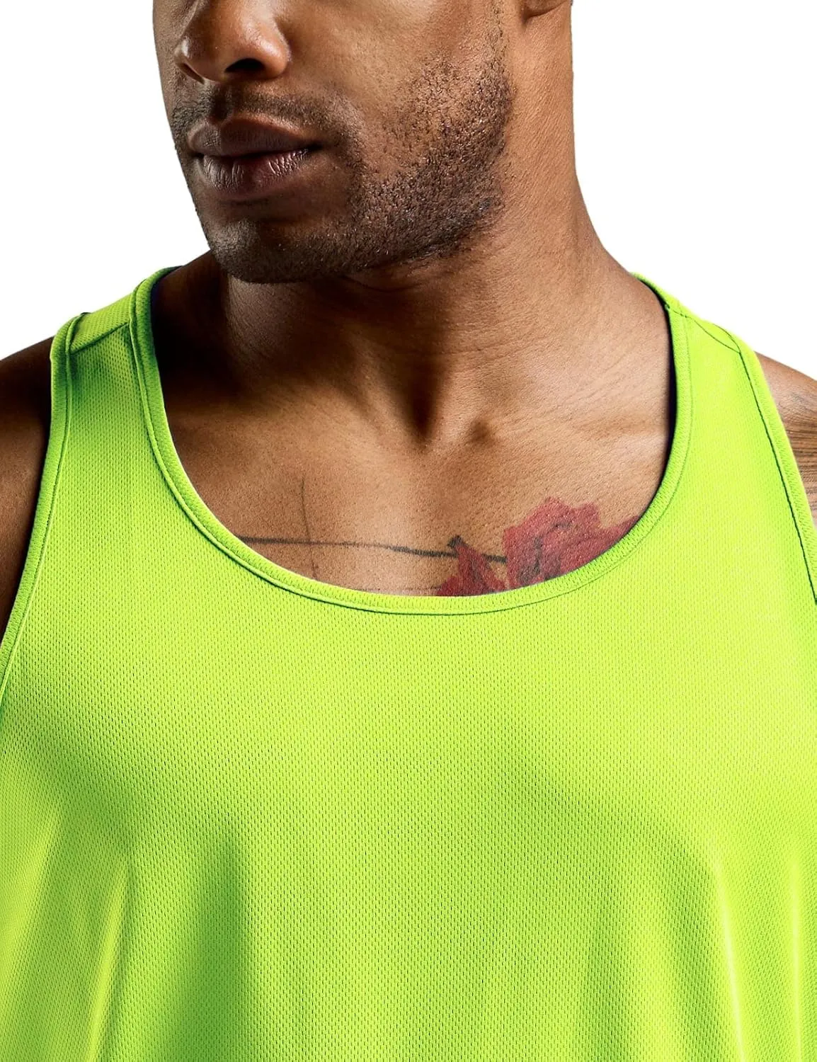 ATHLIO Men's Dry Fit Muscle Workout Tank Tops, Y-Back Bodybuilding Gym Shirts, Athletic Fitness Tank Top