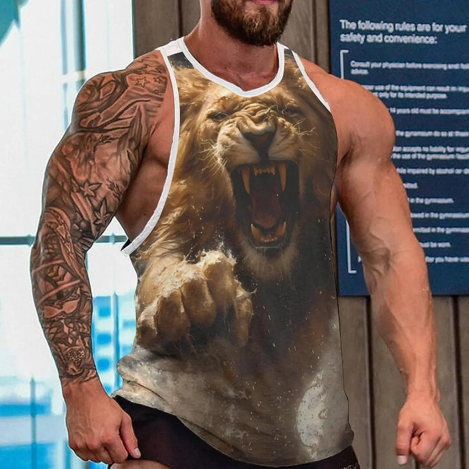 Big and Tall Tank Tops for Men Cropped Sleeveless Undershirt Men Workout Tank Tops
