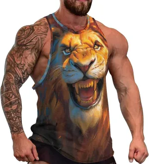 Big and Tall Tank Tops for Men Cropped Sleeveless Undershirt Men Workout Tank Tops