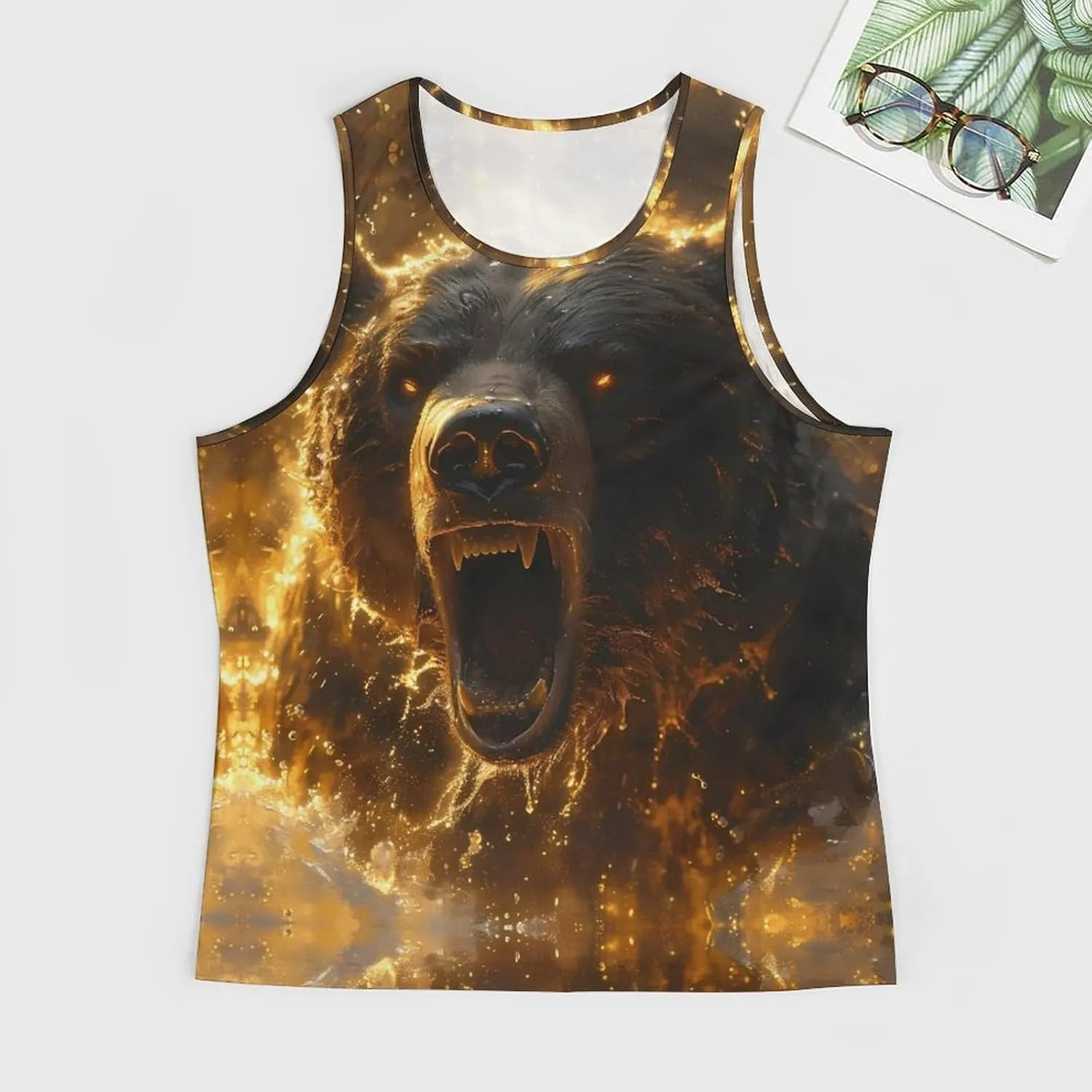 Big and Tall Tank Tops for Men Cropped Sleeveless Undershirt Men Workout Tank Tops