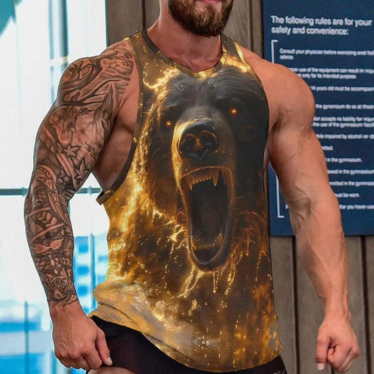 Big and Tall Tank Tops for Men Cropped Sleeveless Undershirt Men Workout Tank Tops