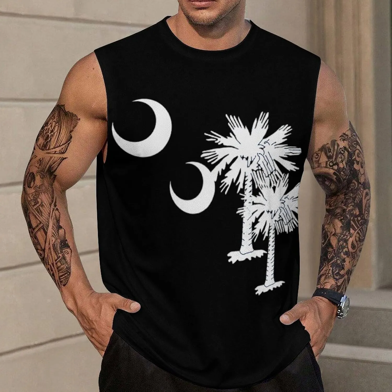 Bolivia-Flag Mens Sleeveless Tank Tops Workout Muscle Gym T-Shirts Slim Fit Crew Neck Tee Tops