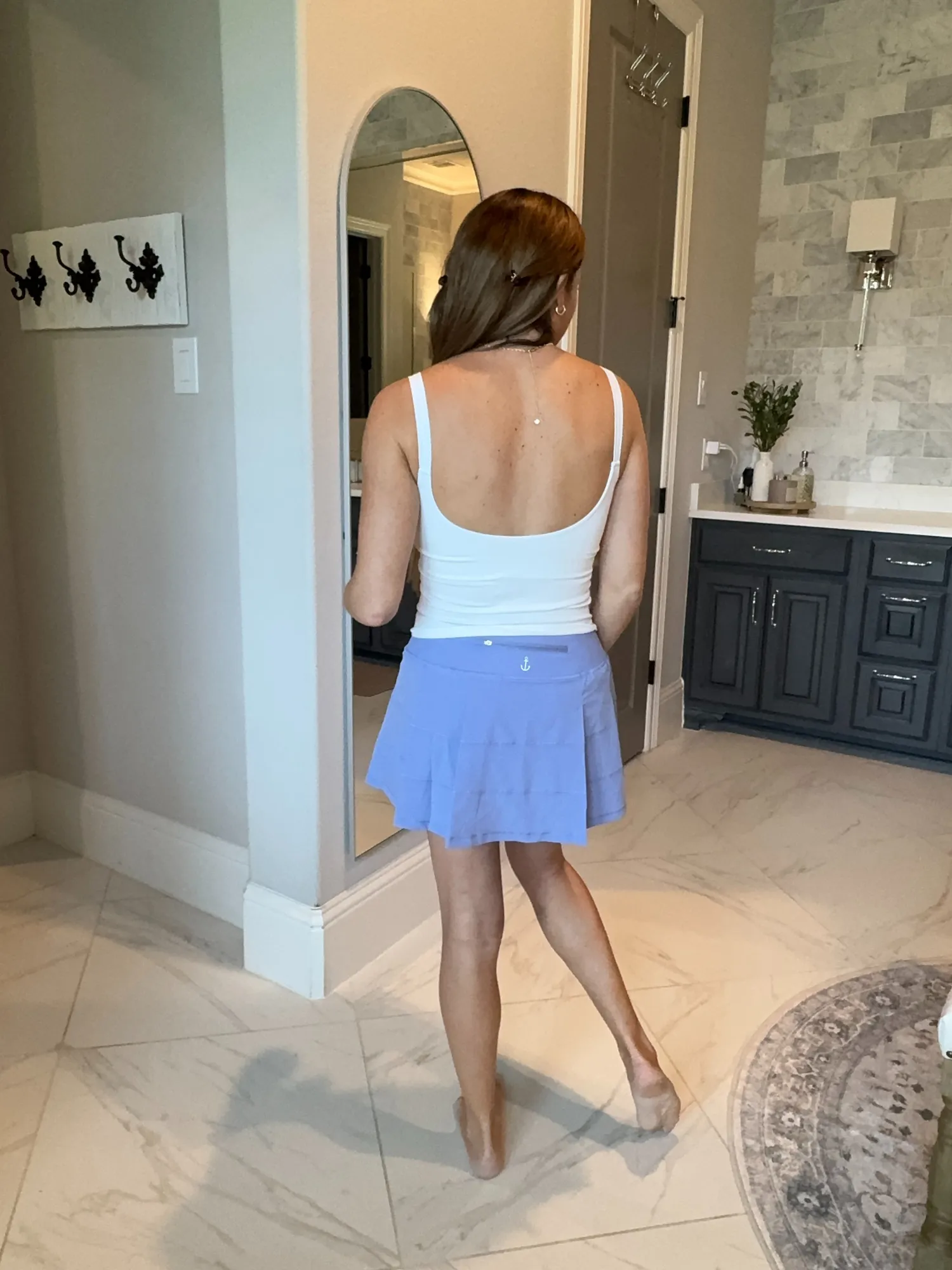 Bright White "Blake" Ribbed Tank with Built in Support and Removable Pads