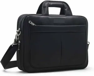 Business Man Briefcase Messenger Bag, Large Capacity Waterproof Laptop Handbag for Men (Black)