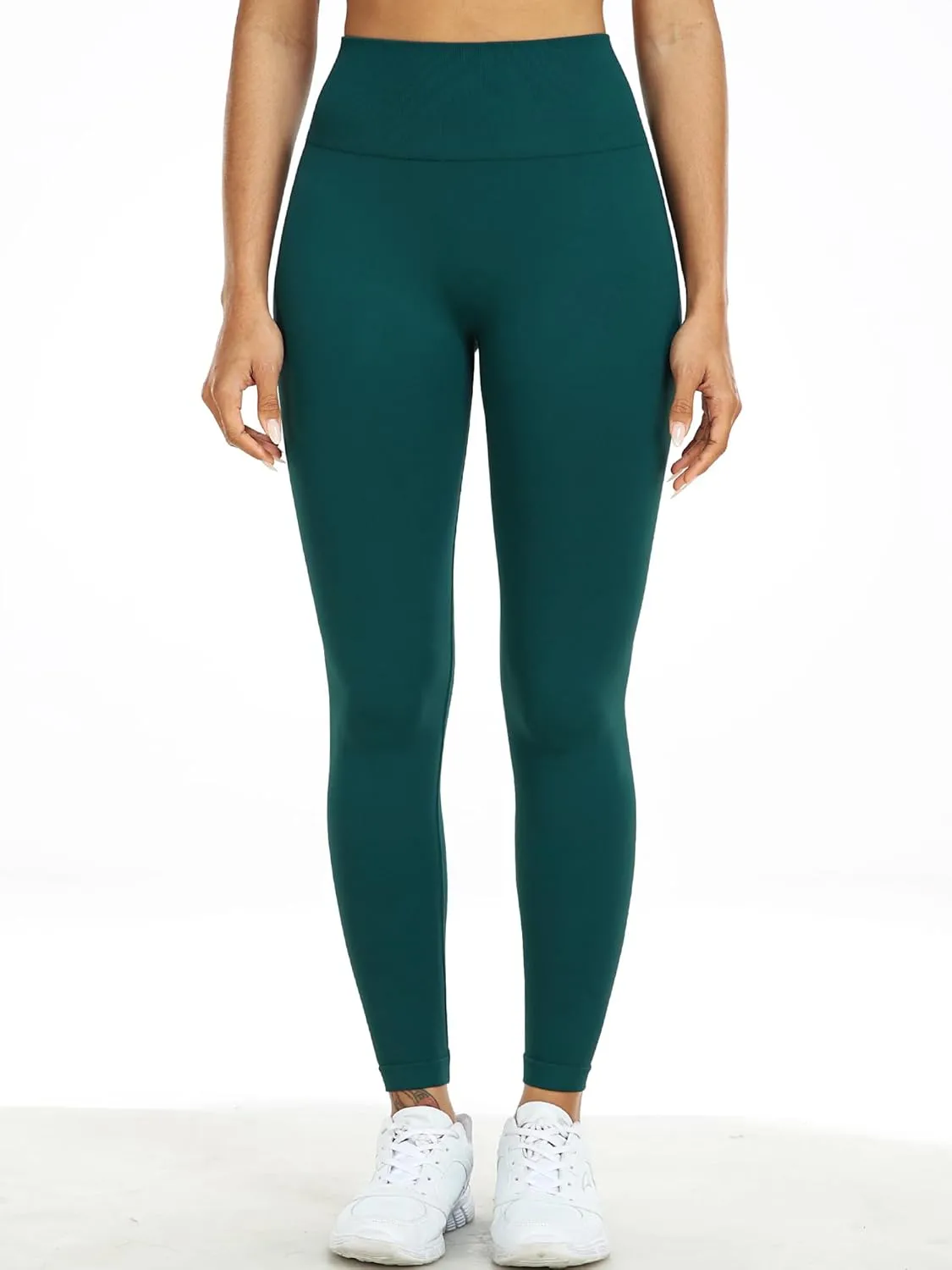 CADMUS High Waist Workout Pants with Pockets Tummy Control Yoga Running Leggings Capri for Women