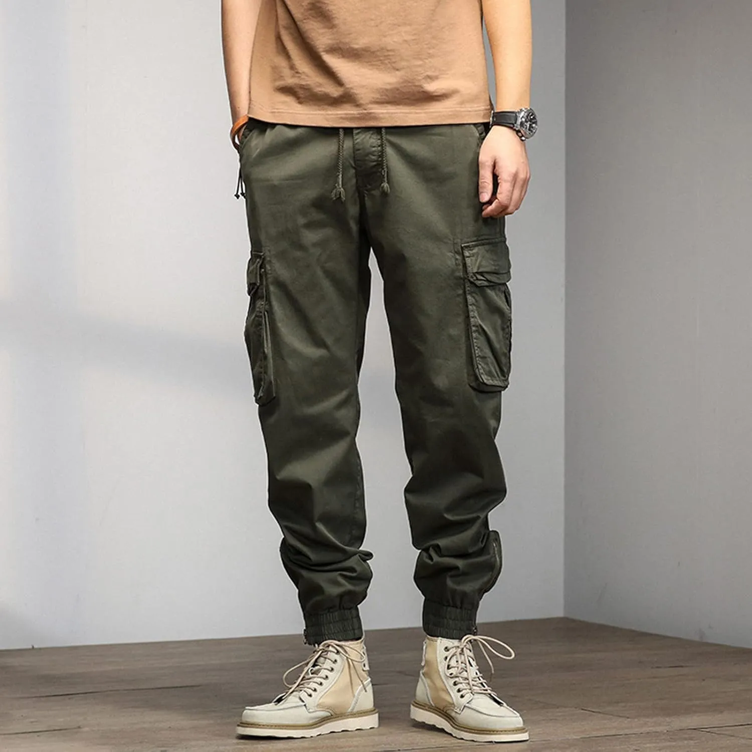 Cargo Sweatpants for Men Big and Tall Men Outdoor Cargo Pant Relaxed Fit Sport Pants Lightweight Tactical Pant Hiking