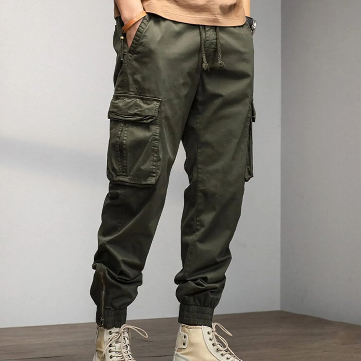 Cargo Sweatpants for Men Big and Tall Men Outdoor Cargo Pant Relaxed Fit Sport Pants Lightweight Tactical Pant Hiking