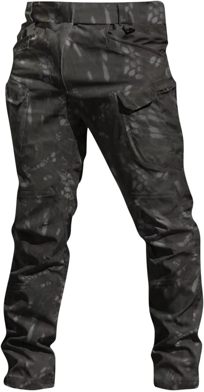 Cargo Work Pants for Men Pockets Fashion Y2K Pants Baggy Ripstop Stretch Casual Pants Relaxed Fit Tactical Trousers