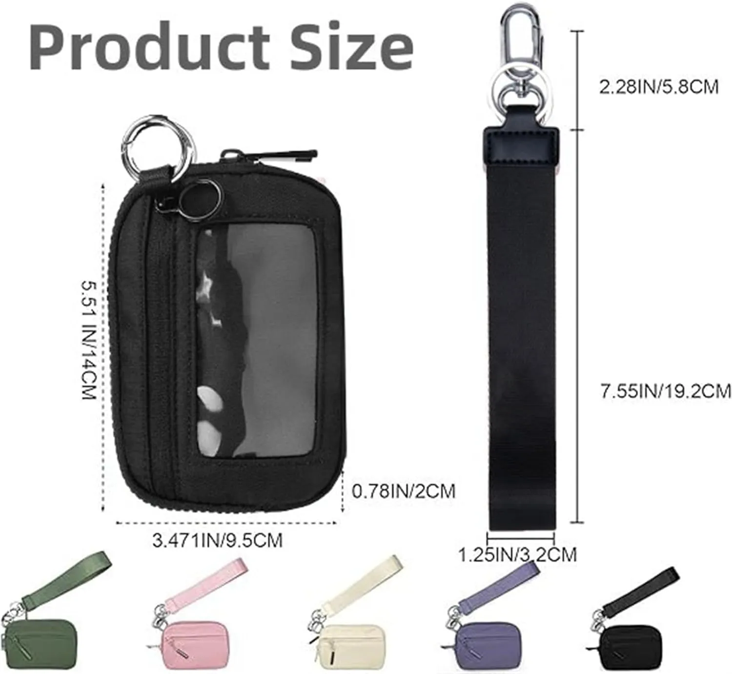Corelration The Wallet 2nd Gen, Wristlet Wallets for Women, Compact Zippered Card Case With Id Window/Hand strap