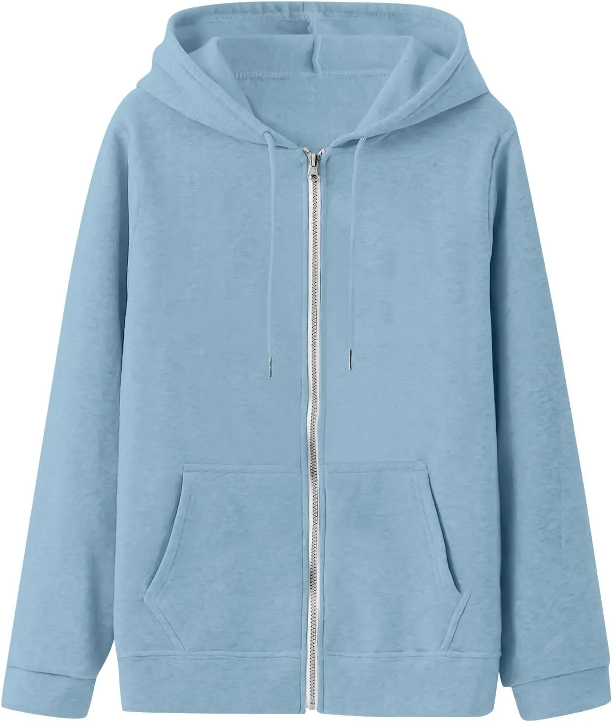 COTECRAM Womens Zip Up Hoodies Oversized Lightweight Hooded Sweatshirt Casual Long Sleeve Jacket Y2K Fall Clothes