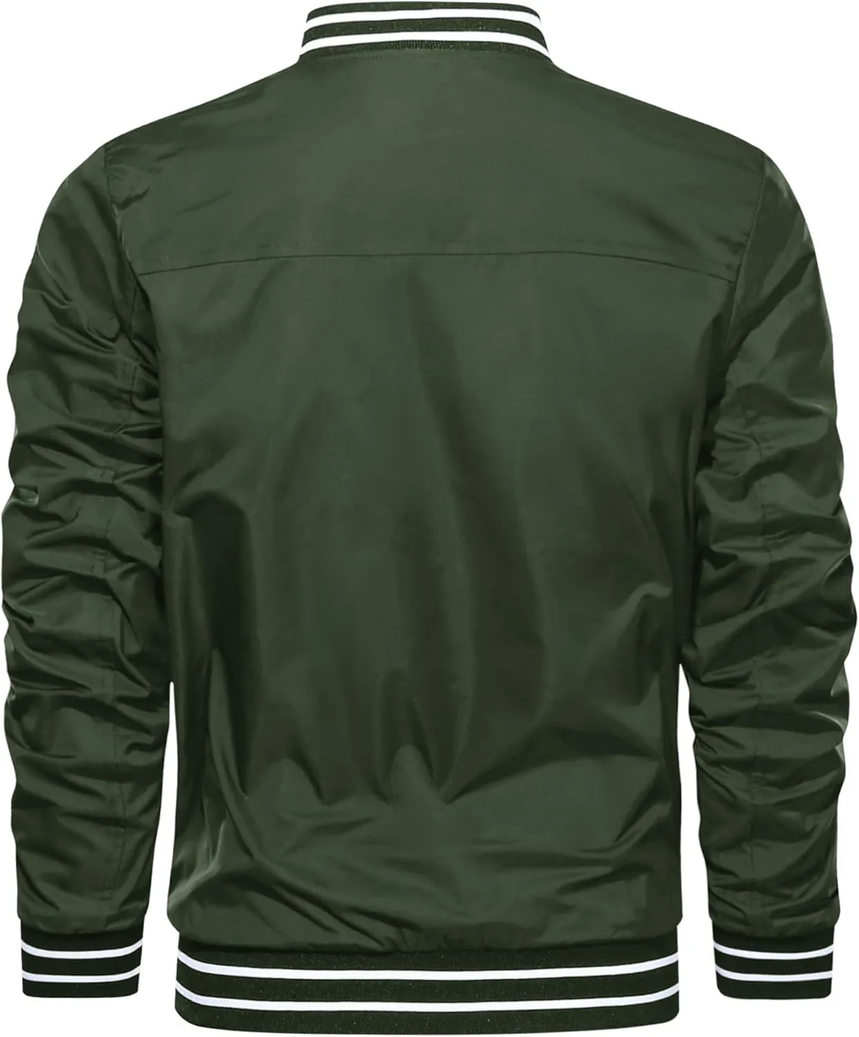 CRYSULLY Men's Bomber Jacket Fall Lightweight Casual Windbreaker Full Zip Coats Jackets