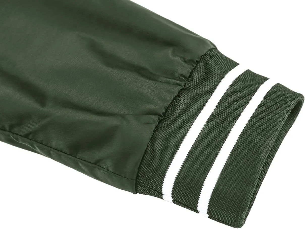 CRYSULLY Men's Bomber Jacket Fall Lightweight Casual Windbreaker Full Zip Coats Jackets