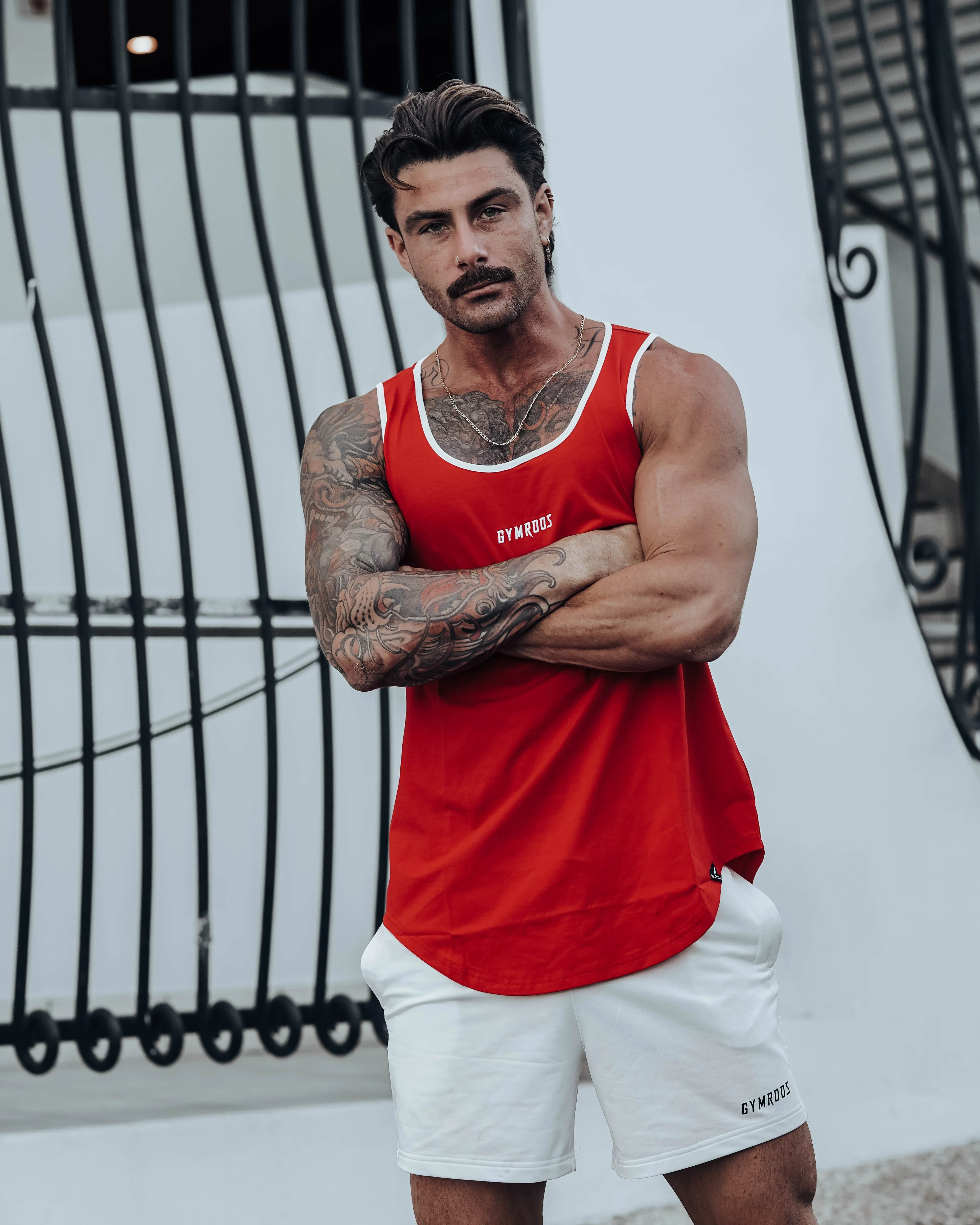 Culture Fitted Tank - Red