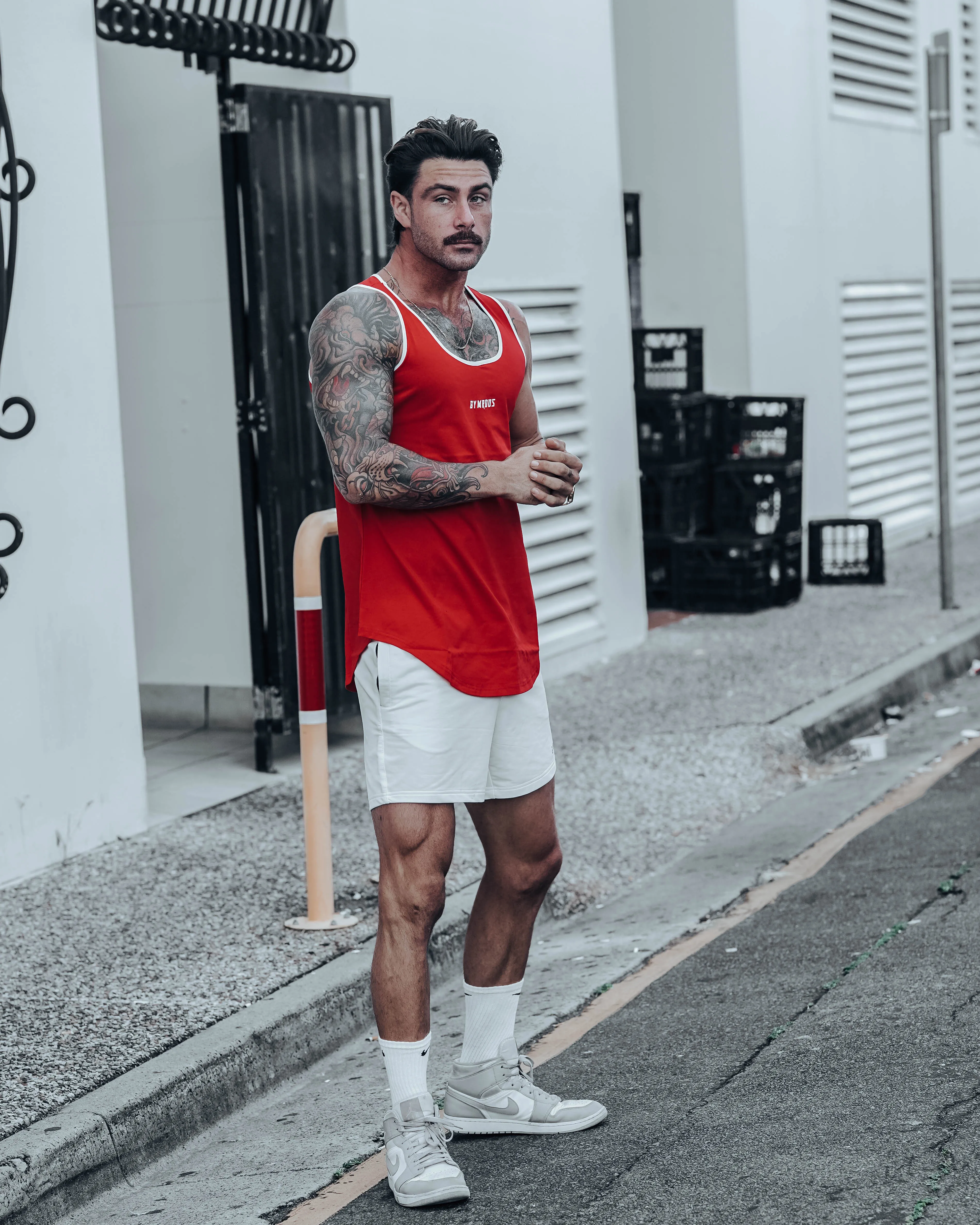 Culture Fitted Tank - Red