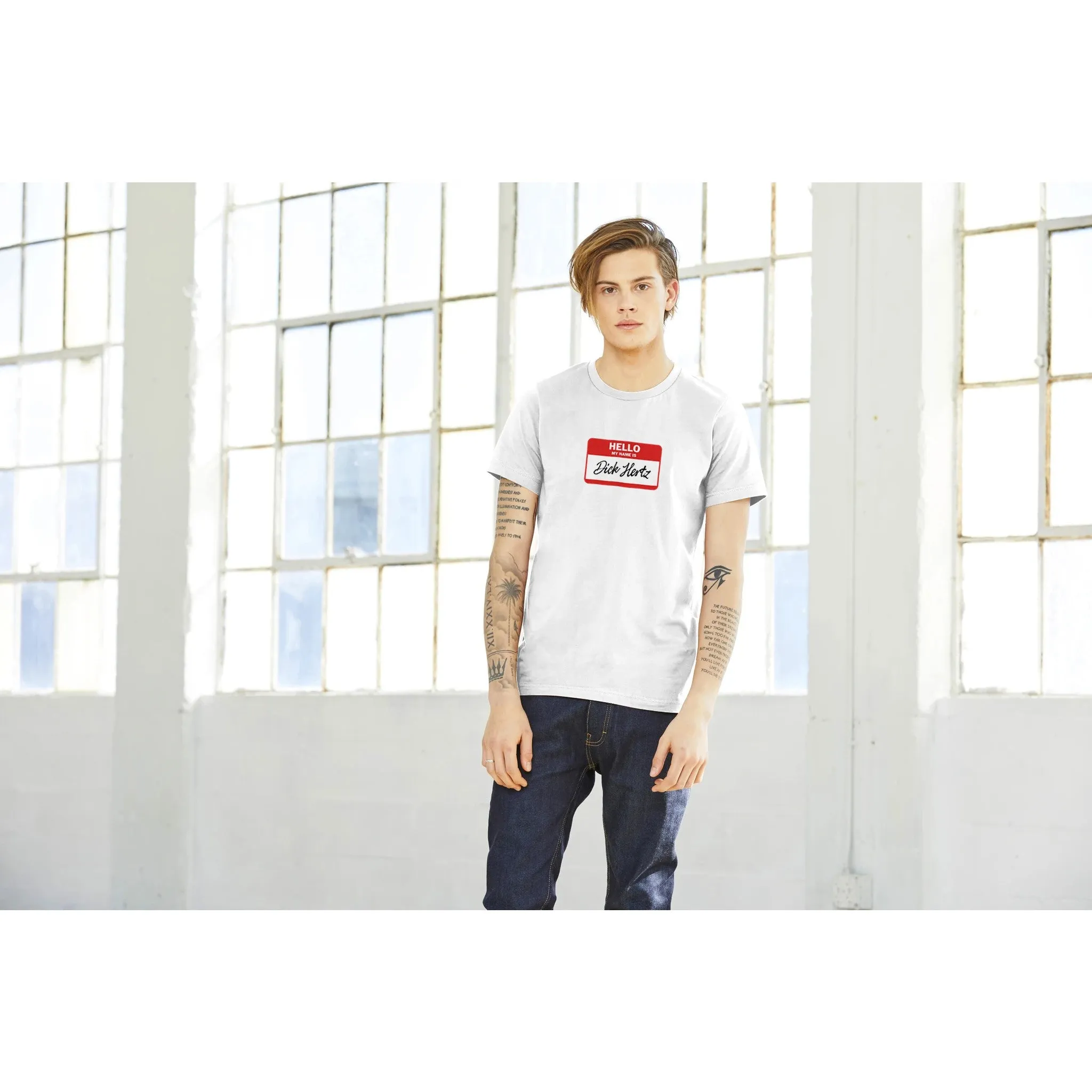 Dick Hertz  -  Premium Unisex Crewneck T-shirt