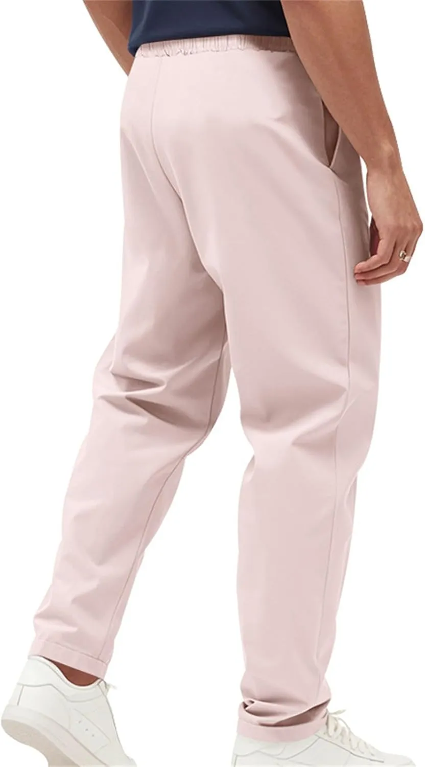 Dress Pants for Men Baggy Business Casual Drawstring Chino Pants with Pockets Quick Dry Dressy Pants with Pockets