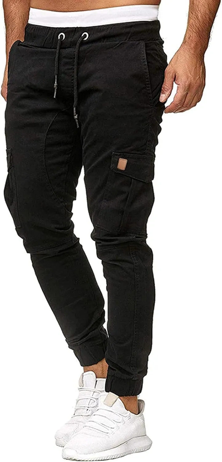 DuDubaby Men's Sports Casual Jogging Trousers Lightweight Hiking Work Pants Outdoor Pant
