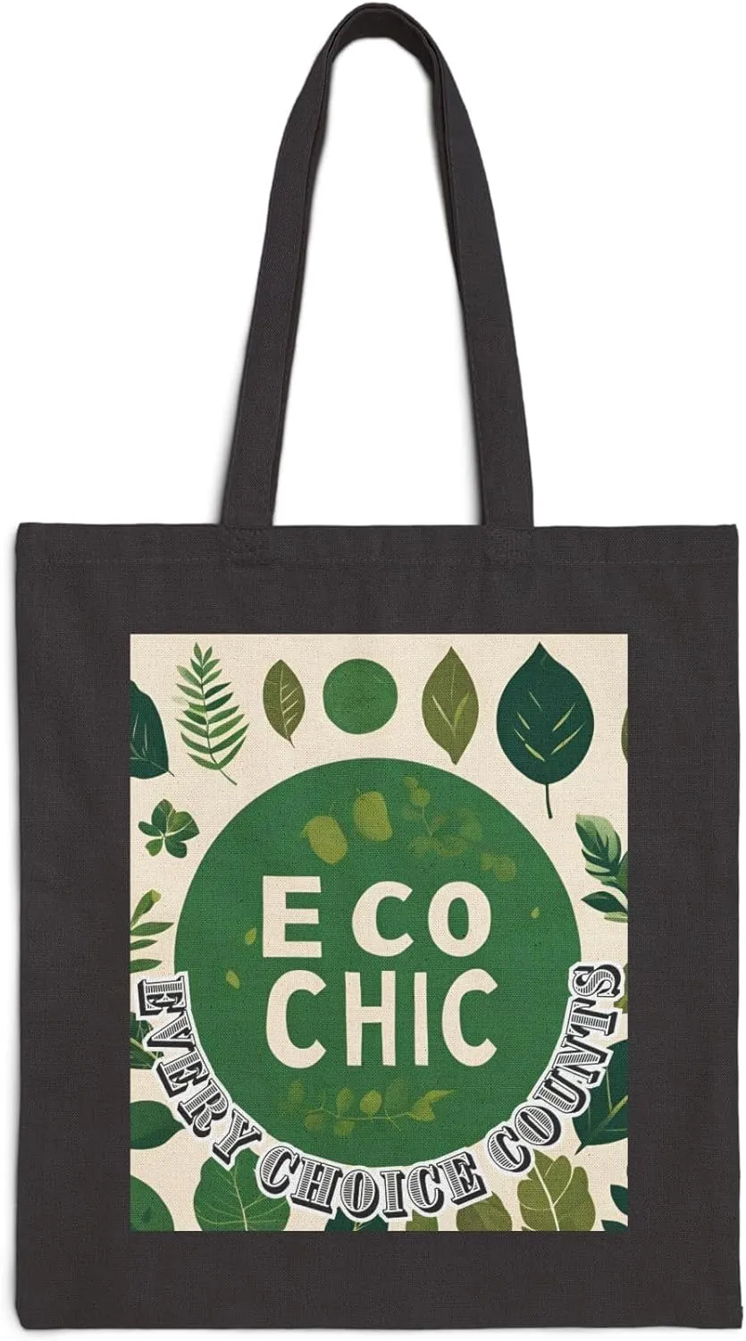 Eco Tote Bag, Reusable Shopping Bag, Sustainable Grocery Bag, Eco-Chic. Every choice counts, Market Tote