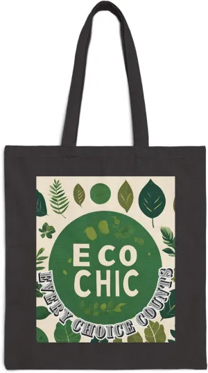 Eco Tote Bag, Reusable Shopping Bag, Sustainable Grocery Bag, Eco-Chic. Every choice counts, Market Tote