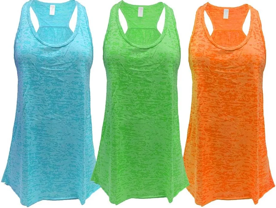 Epic MMA Gear Flowy Racerback Tank Top, Regular and Plus Sizes Pack of 3