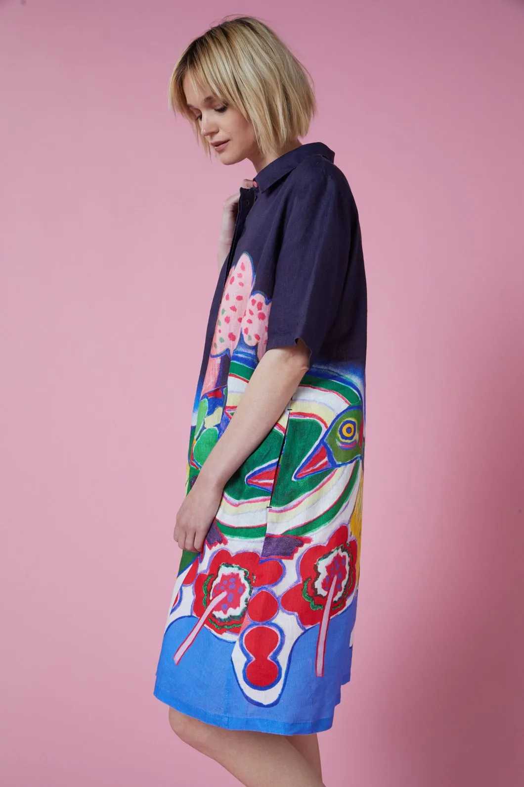 Femme Oiseau Shirt Dress