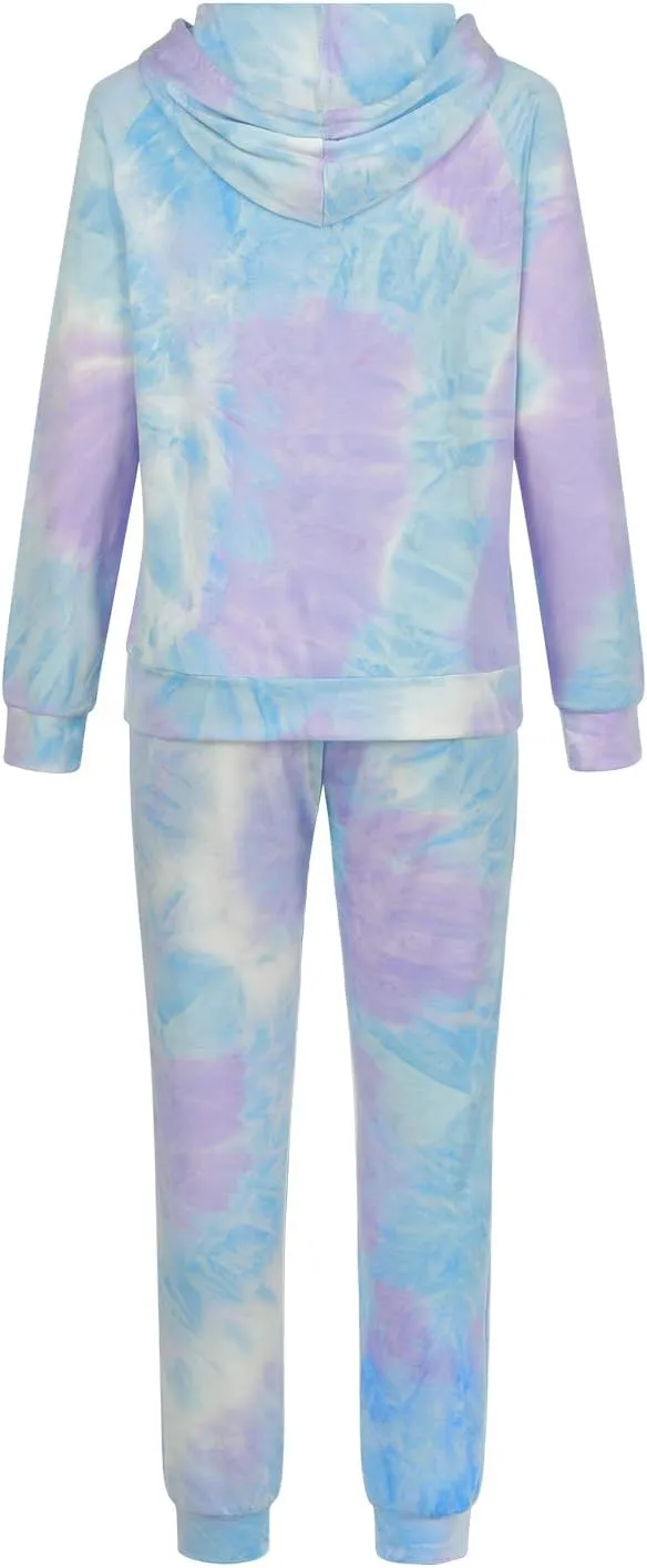Fixmatti Women Pullover Hoodie Pockets Sweatpants Sport Jogger Sweatsuit