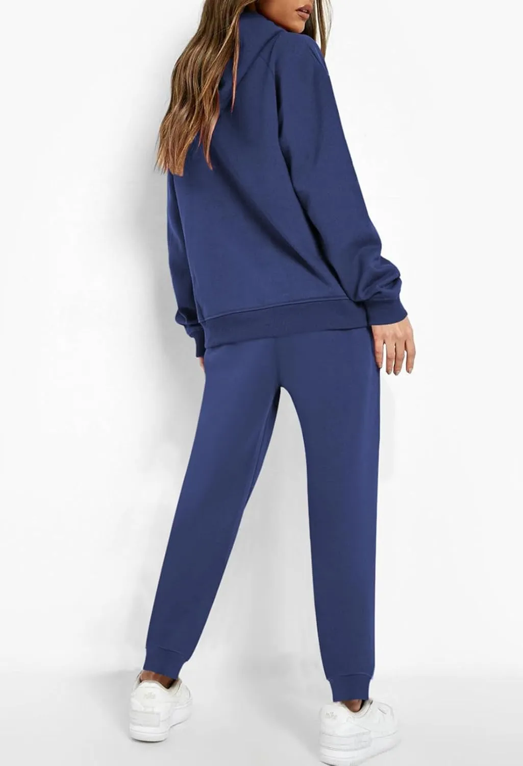 Fixmatti Women Pullover Hoodie Pockets Sweatpants Sport Jogger Sweatsuit