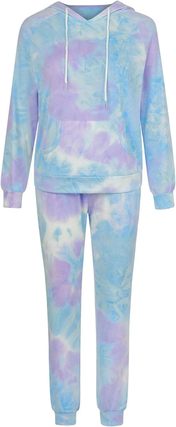 Fixmatti Women Pullover Hoodie Pockets Sweatpants Sport Jogger Sweatsuit