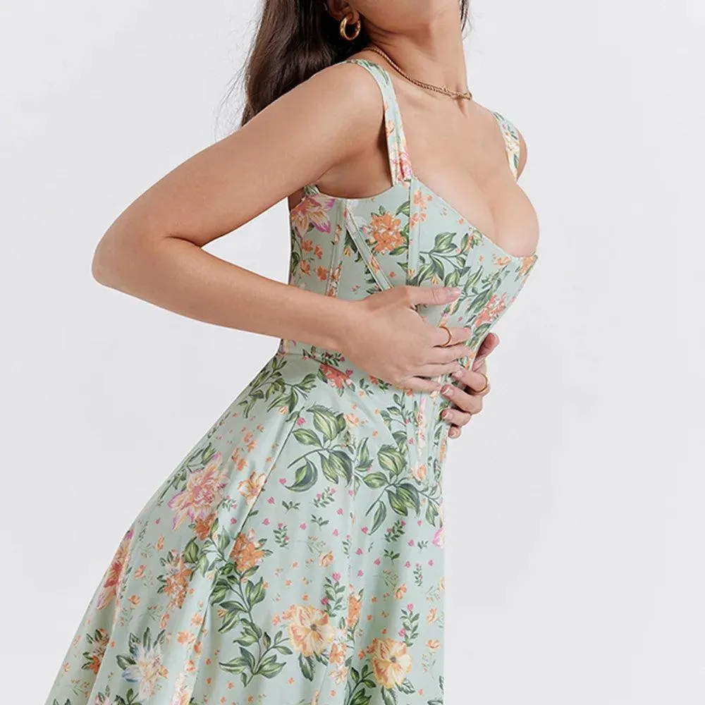 Flavia Floral Print Midi Dress
