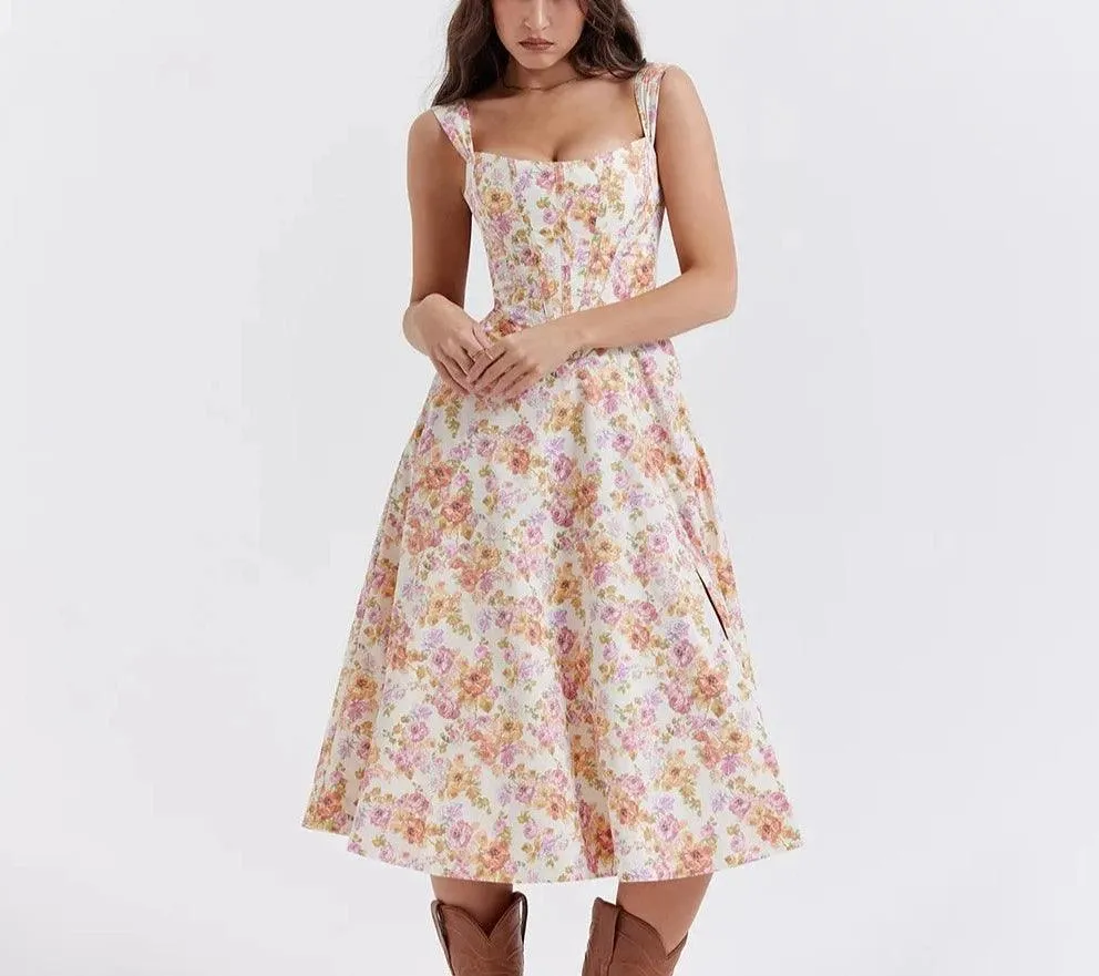 Flavia Floral Print Midi Dress