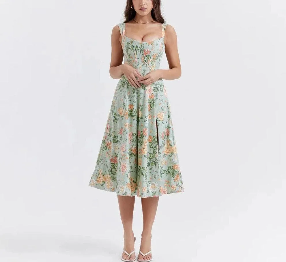 Flavia Floral Print Midi Dress