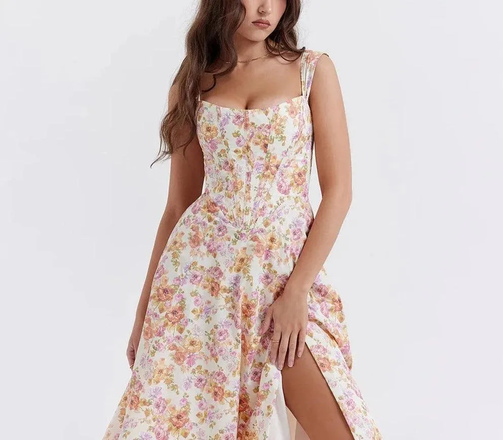 Flavia Floral Print Midi Dress