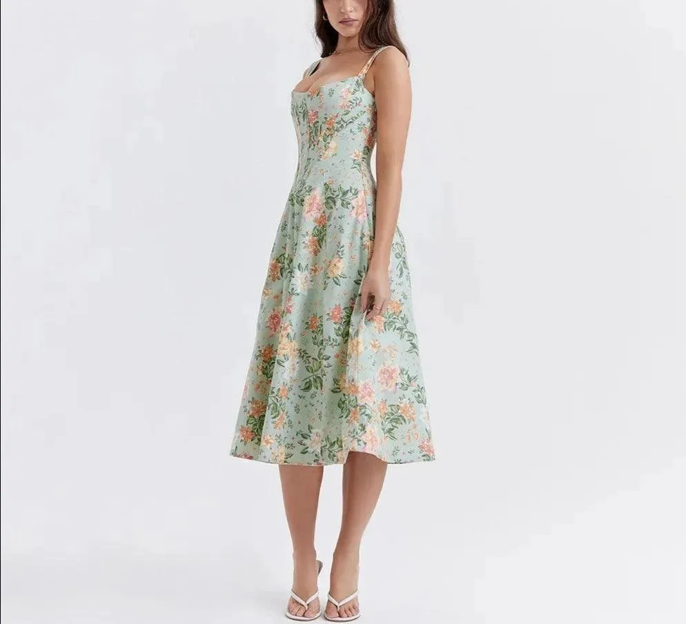 Flavia Floral Print Midi Dress