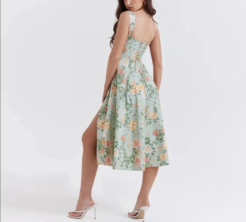 Flavia Floral Print Midi Dress