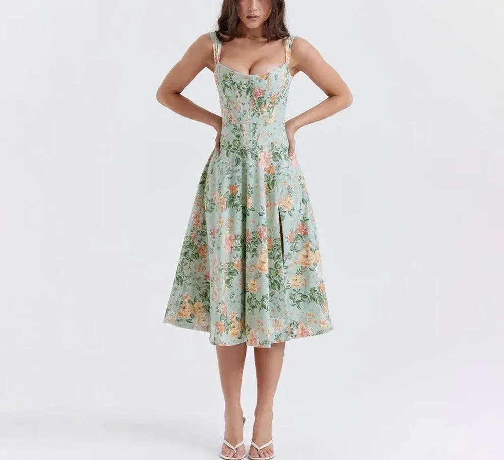 Flavia Floral Print Midi Dress