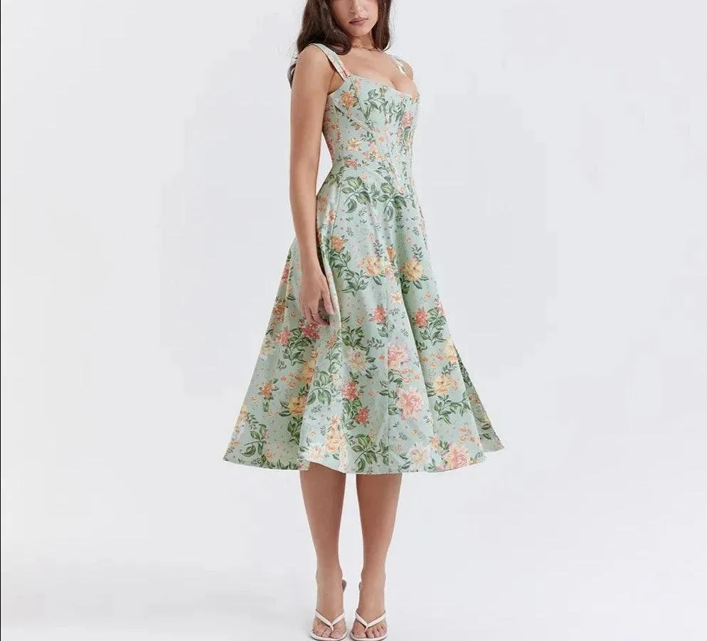 Flavia Floral Print Midi Dress