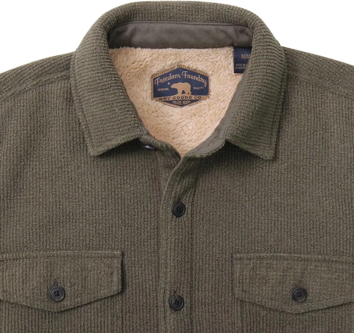 Freedom Foundry Men's Plaid Fleece Jackets Super Plush Sherpa Lined Jacket Shirt