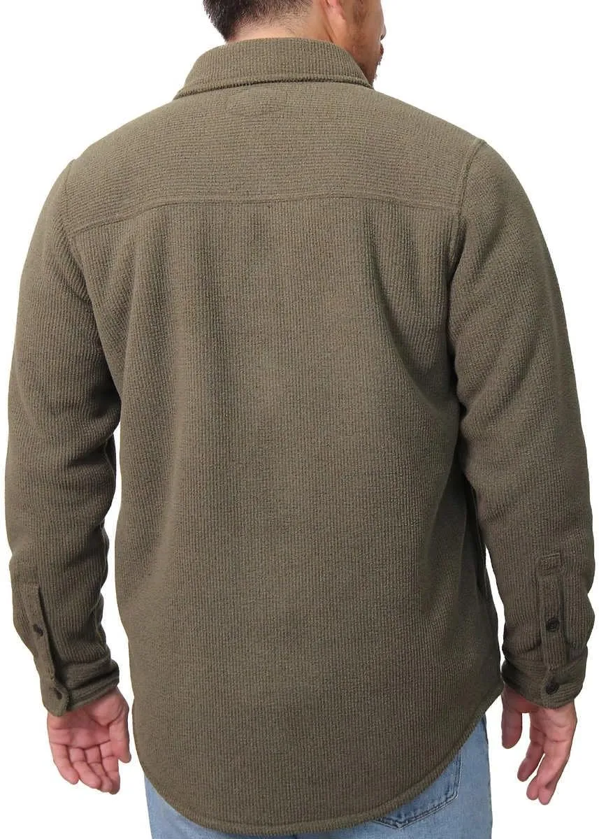 Freedom Foundry Men's Plaid Fleece Jackets Super Plush Sherpa Lined Jacket Shirt