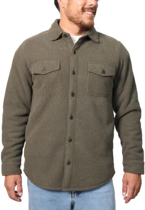 Freedom Foundry Men's Plaid Fleece Jackets Super Plush Sherpa Lined Jacket Shirt