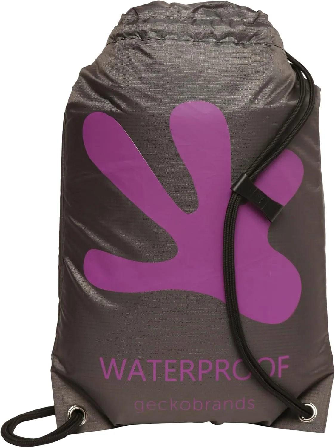 geckobrands 10L Drawstring Travel Backpack  Waterproof, Lightweight Dry Bag for Beach, Hiking, and Light Water Activities