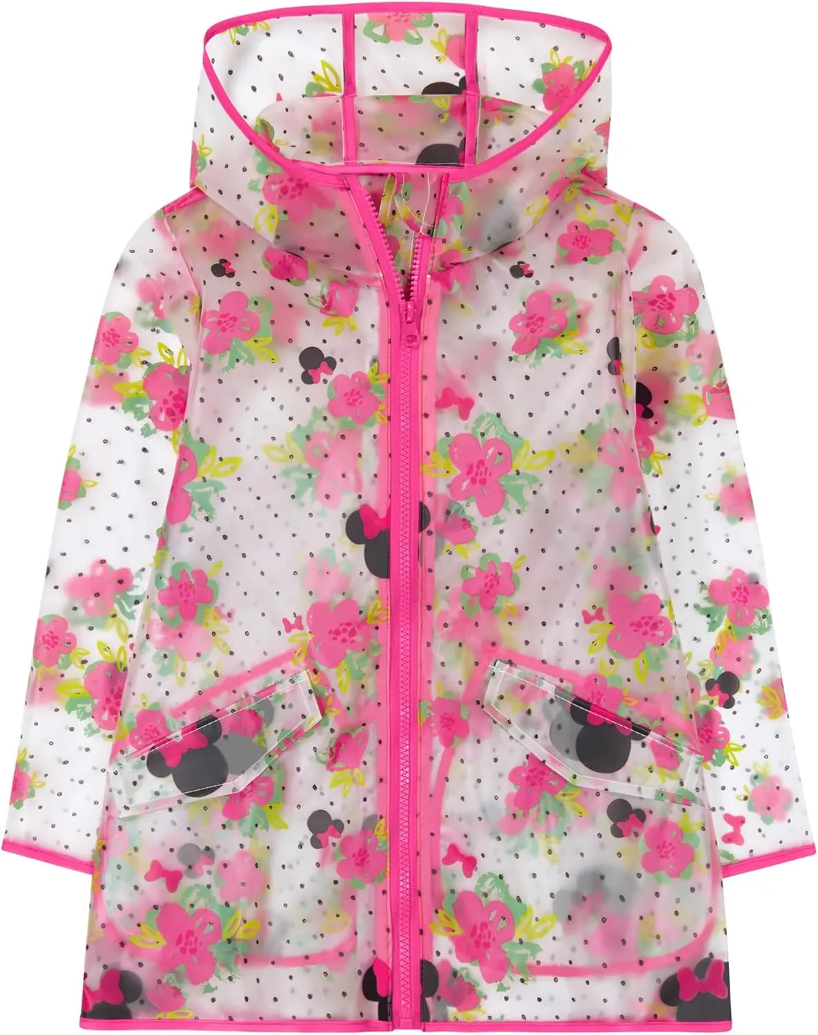 Girls Rain Coat Disney Minnie, Mickey Mouse, Princess, Nickelodeon Paw Patrol for Kids 2-7 Years