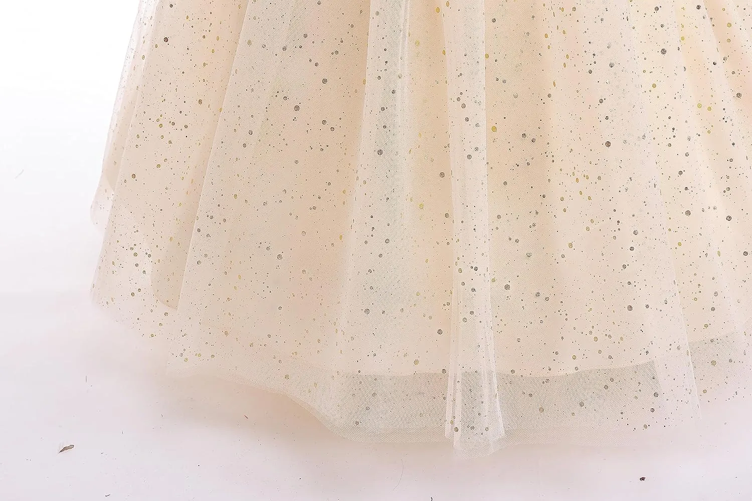 Glamulice Princess Sparkle Tulle Dress Flower Girls Dresses Cold Shoulder Long A Line Wedding Party Ball Gown
